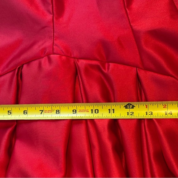 Loralie Original Vintage Elegant Red Dress 5 or 6 Prom Straps - Picture 5 of 11